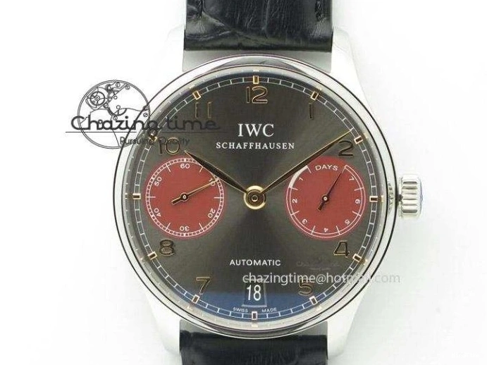 MIROTIME 0505 Portuguese Real PR Real Annual Calendar IW503502 ZF 1:1 Best Edition Black Dial Steel Markers on Black Leather Strap A StreetReady 7134